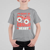 Valentine's Day T Shirt For Kid I Ready To Crush Hearts Monster Truck - Wonder Print Shop