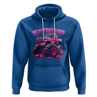 Valentine's Day Hoodie Tractor Heartbreaker Monster Truck Funny - Wonder Print Shop