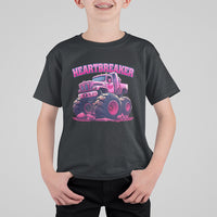 Valentine's Day T Shirt For Kid Tractor Heartbreaker Monster Truck Funny - Wonder Print Shop