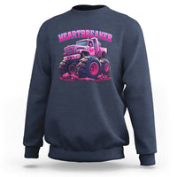 Valentine's Day Sweatshirt Tractor Heartbreaker Monster Truck Funny - Wonder Print Shop