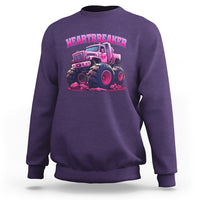 Valentine's Day Sweatshirt Tractor Heartbreaker Monster Truck Funny - Wonder Print Shop