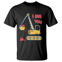 Valentine's Day T Shirt I Dig You Construction Truck Heart - Wonder Print Shop