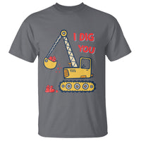 Valentine's Day T Shirt I Dig You Construction Truck Heart - Wonder Print Shop