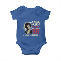 Nina Simone Baby Onesie I Tell You What Freedom Is To Me No Fear