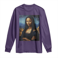 Black Women Pride Long Sleeve Shirt Melanin Mona Lisa Afro Queen Aesthetic Black History