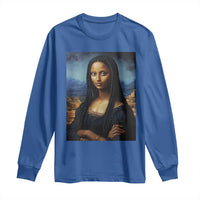 Black Women Pride Long Sleeve Shirt Melanin Mona Lisa Afro Queen Aesthetic Black History