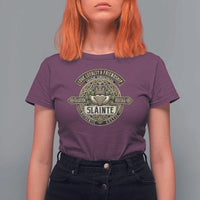 Celtic Claddagh T Shirt For Women Slainte Love Loyalty Friendship Vintage