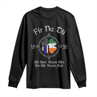 Irish Pride Long Sleeve Shirt Fir Na Dli Men Of Law Shamrock American Irish Flag