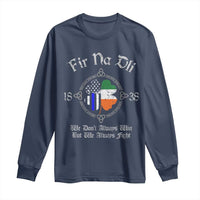 Irish Pride Long Sleeve Shirt Fir Na Dli Men Of Law Shamrock American Irish Flag