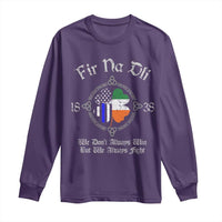 Irish Pride Long Sleeve Shirt Fir Na Dli Men Of Law Shamrock American Irish Flag
