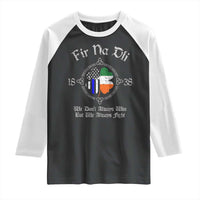Irish Pride Raglan Shirt Fir Na Dli Men Of Law Shamrock American Irish Flag