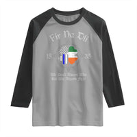 Irish Pride Raglan Shirt Fir Na Dli Men Of Law Shamrock American Irish Flag