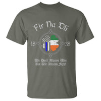 Irish Pride T Shirt Fir Na Dli Men Of Law Shamrock American Irish Flag