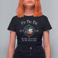 Irish Pride T Shirt For Women Fir Na Dli Men Of Law Shamrock American Irish Flag