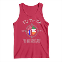 Irish Pride Tank Top Fir Na Dli Men Of Law Shamrock American Irish Flag