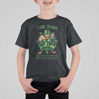 Irish Pride T Shirt For Kid We Don't Always Win But We Always Fight Funny Leprechaun