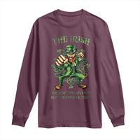 Irish Pride Long Sleeve Shirt We Don't Always Win But We Always Fight Funny Leprechaun