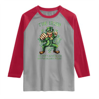 Irish Pride Raglan Shirt We Don't Always Win But We Always Fight Funny Leprechaun