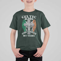 Irish Celtic Pride T Shirt For Kid Celtic Blood Runs Through My Veins