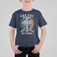Irish Celtic Pride T Shirt For Kid Celtic Blood Runs Through My Veins