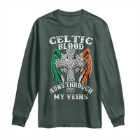 Irish Celtic Pride Long Sleeve Shirt Celtic Blood Runs Through My Veins