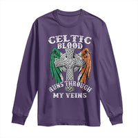 Irish Celtic Pride Long Sleeve Shirt Celtic Blood Runs Through My Veins
