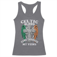 Irish Celtic Pride Racerback Tank Top Celtic Blood Runs Through My Veins