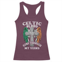 Irish Celtic Pride Racerback Tank Top Celtic Blood Runs Through My Veins