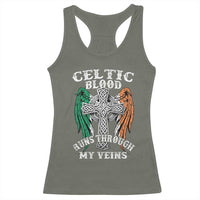 Irish Celtic Pride Racerback Tank Top Celtic Blood Runs Through My Veins