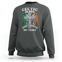 Irish Celtic Pride Sweatshirt Celtic Blood Runs Through My Veins