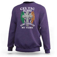 Irish Celtic Pride Sweatshirt Celtic Blood Runs Through My Veins