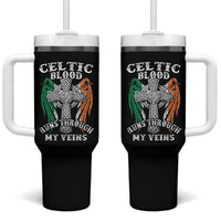 Irish Celtic Pride Tumbler With Handle Celtic Blood Runs Through My Veins