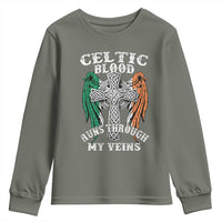 Irish Celtic Pride Youth Sweatshirt Celtic Blood Runs Through My Veins