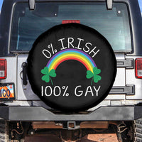Funny St. Patrick's Day LGBT Spare Tire Cover 0 Irish 100 Gay Rainbow Shamrock