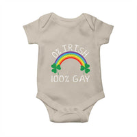 Funny St. Patrick's Day LGBT Baby Onesie 0 Irish 100 Gay Rainbow Shamrock