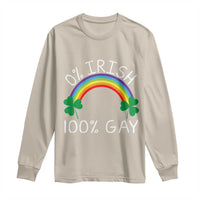 Funny St. Patrick's Day LGBT Long Sleeve Shirt 0 Irish 100 Gay Rainbow Shamrock