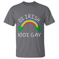 Funny St. Patrick's Day LGBT T Shirt 0 Irish 100 Gay Rainbow Shamrock