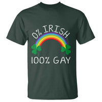 Funny St. Patrick's Day LGBT T Shirt 0 Irish 100 Gay Rainbow Shamrock