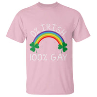 Funny St. Patrick's Day LGBT T Shirt 0 Irish 100 Gay Rainbow Shamrock