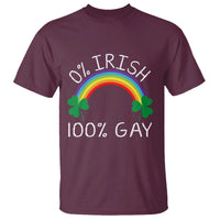 Funny St. Patrick's Day LGBT T Shirt 0 Irish 100 Gay Rainbow Shamrock