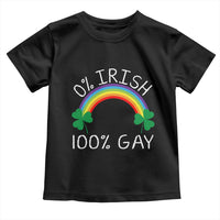 Funny St. Patrick's Day LGBT Toddler T Shirt 0 Irish 100 Gay Rainbow Shamrock