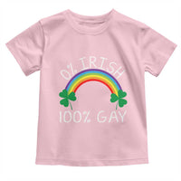 Funny St. Patrick's Day LGBT Toddler T Shirt 0 Irish 100 Gay Rainbow Shamrock