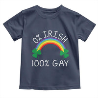 Funny St. Patrick's Day LGBT Toddler T Shirt 0 Irish 100 Gay Rainbow Shamrock