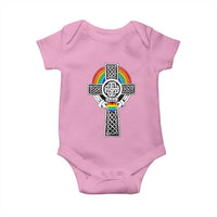 Rainbow Celtic Claddagh Cross Baby Onesie