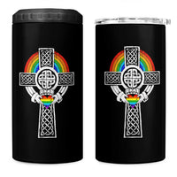 Rainbow Celtic Claddagh Cross 4 in 1 Can Cooler Tumbler