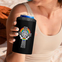Rainbow Celtic Claddagh Cross 4 in 1 Can Cooler Tumbler