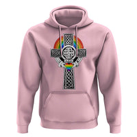Rainbow Celtic Claddagh Cross Hoodie