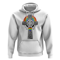 Rainbow Celtic Claddagh Cross Hoodie