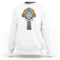 Rainbow Celtic Claddagh Cross Sweatshirt