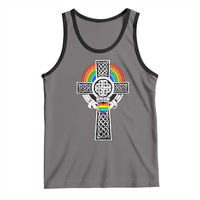 Rainbow Celtic Claddagh Cross Tank Top